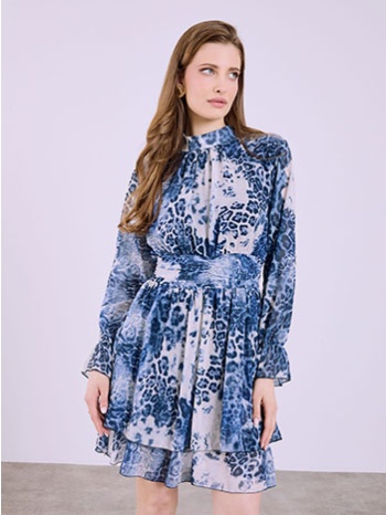 φόρεμα μίνι λεοπάρ με βολάν sq7594.8760+2 σε προσφορά