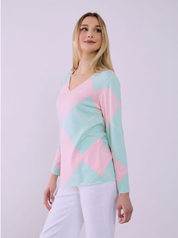 μπλούζα με ρόμβους sq7834.4617+2 σε προσφορά