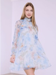 φόρεμα φλοράλ ημιδιάφανο ...