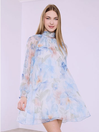 φόρεμα φλοράλ ημιδιάφανο sq7570.8991+1