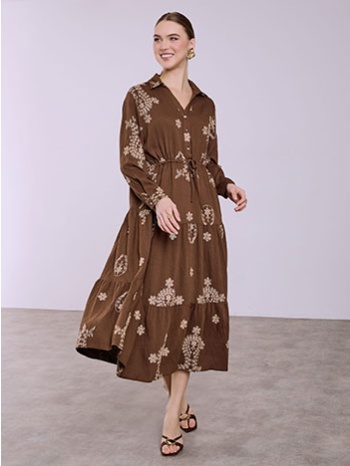 φόρεμα μάξι με μεταλλιζέ κεντήματα sq7948.8279+2