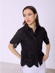 πουκάμισο με ανάγλυφα λουλούδια sq7616.3717+2