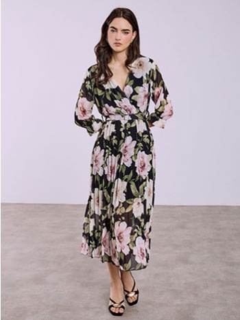 φόρεμα φλοράλ κρουαζέ sq7569.8552+2