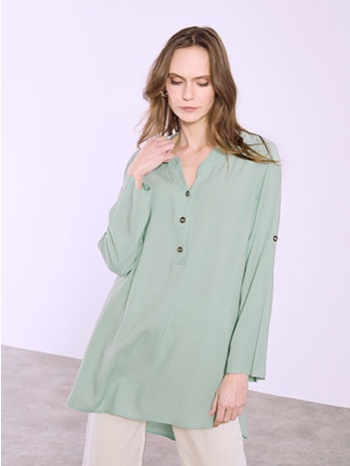 μπλούζα oversized με κουμπιά sq1518.4030+2