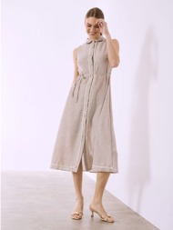 σεμιζιέ φόρεμα με λινό ...