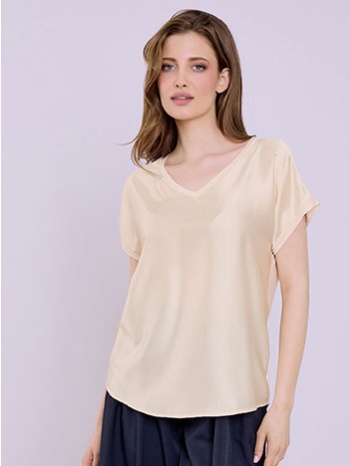 μπλούζα με συνδυασμό υφασμάτων sq7616.4615+4