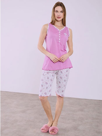 σετ πιτζάμας φλοράλ με καρδιά sq7983.0316+2