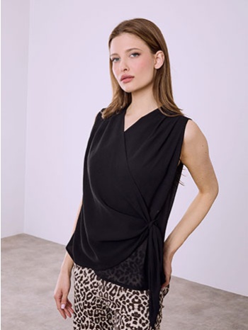 μπλούζα κρουαζέ με δέσιμο sq9420.4711+3