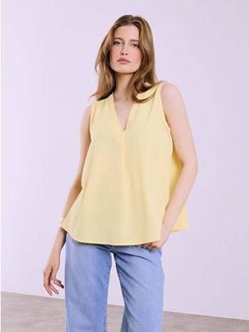 μπλούζα αμάνικη με πιέτα sq8011.4400+2