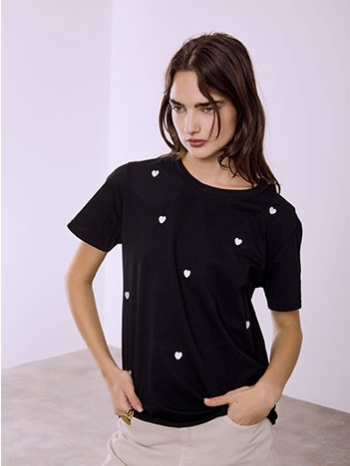 t-shirt με καρδιές sq9844.4092+5