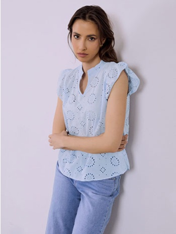 μπλούζα κεντητή διάτρητη sq7591.4108+2