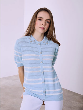 μπλούζα με strass και πέρλες sq7561.4056+2