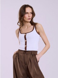 τοπ με διακοσμητικά κουμπιά sq7642.4111+3