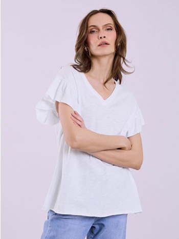 μπλούζα με βολάν μανίκι sq9489.4686+1