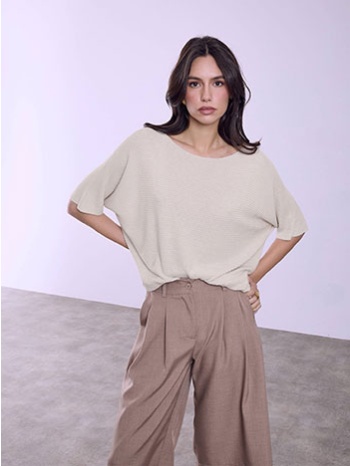 μπλούζα με λαιμόκοψη χαμόγελο sq7587.4658+5