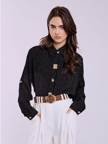 πουκάμισο ριγέ με λινό sq7633.3552+1