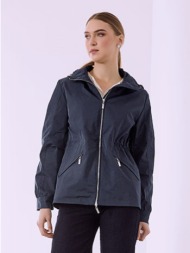 μπουφάν μονόχρωμο με κουκούλα sq7561.6016+4