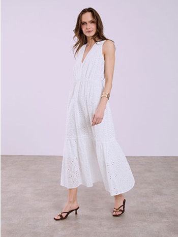 φόρεμα κεντητό με διάτρητες λεπτομέρειες sq7693.8587+1