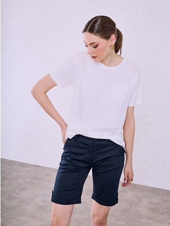 βερμούδα με γυριστό τελείωμα sq7911.1701+6