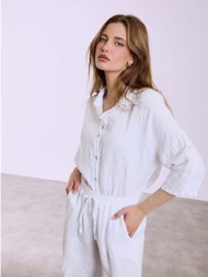 πουκάμισο λινό με κεντητή λεπτομέρεια sq7945.3307+1