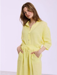 πουκάμισο λινό με τρία τέταρτα μανίκι sq7587.3582+3