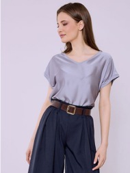 μπλούζα με συνδυασμό υφασμάτων sq7616.4615+6