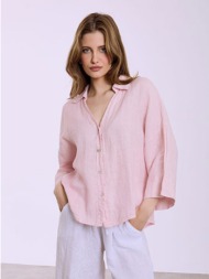 πουκάμισο λινό ασύμμετρο sq7945.3593+5