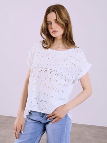 μπλούζα ασύμμετρη βαμβακερή sq7807.4513+1