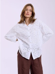 πουκάμισο βαμβακερό διάτρητο sq7751.3911+1