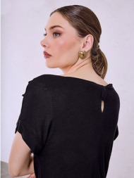 μπλούζα με ντραπέ λαιμόκοψη sq7570.4087+1