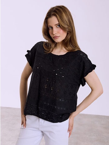 μπλούζα ασύμμετρη βαμβακερή sq7807.4513+3