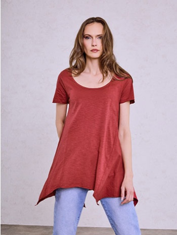 μπλούζα με ασύμμετρο τελείωμα sq9489.4670+3