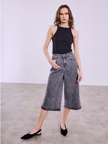 τζιν μακριά βερμούδα wide leg sq1628.1123+2