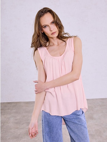 μπλούζα αμάνικη μονόχρωμη sq7587.4206+5