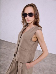 γιλέκο με ανάγλυφο ύφασμα sq7732.5531+2