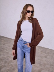 ζακέτα μακριά με τσέπες ...