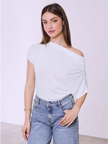 μπλούζα με σούρα στον ώμο sq7570.4157+3
