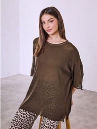 μπλούζα oversized ημιδιάφανη sq1019.4949+1