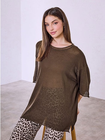 μπλούζα oversized ημιδιάφανη sq1019.4949+1