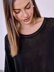 μπλούζα oversized ημιδιάφανη sq1019.4949+3