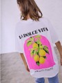 t-shirt με λεμόνια και strass sq453.4975+1
