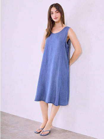 φόρεμα μίντι με denim όψη sq7591.8412+1