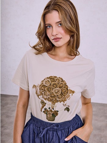 t-shirt με στάμπα αερόστατο sq7568.4167+5