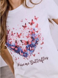 t-shirt με στάμπα πεταλούδες sq7578.4335+4