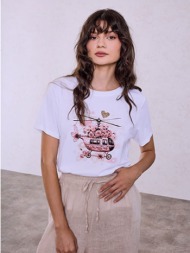 t-shirt με στάμπα και ...