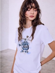 t-shirt με στάμπα και ...
