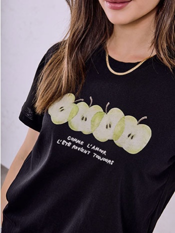 t-shirt με στάμπα μήλα sq7592.4615+3