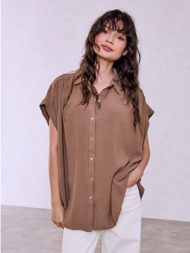 πουκάμισο oversized με σούρες sq7578.3520+2