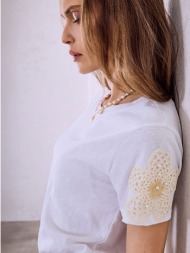 t-shirt με κροσέ ...