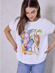 t-shirt με στάμπα ...